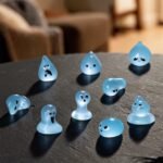 30Pcs Glow in Dark Mini Ghost Figurines | Luminous Resin Halloween Decor DIY Cake Topper Craft Set