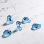 30Pcs Glow in Dark Mini Ghost Figurines | Luminous Resin Halloween Decor DIY Cake Topper Craft Set - Image 5
