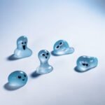 30Pcs Glow in Dark Mini Ghost Figurines | Luminous Resin Halloween Decor DIY Cake Topper Craft Set - Image 6