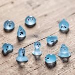 30Pcs Glow in Dark Mini Ghost Figurines | Luminous Resin Halloween Decor DIY Cake Topper Craft Set - Image 4