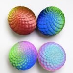 4 Rainbow Snake Eggs | Articulated Fidget Toy, Fantasy Desk Decor - Image 3