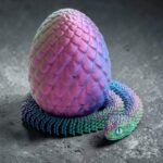 4 Rainbow Snake Eggs | Articulated Fidget Toy, Fantasy Desk Decor - Image 9
