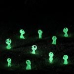 10Pcs Glow in Dark Kodama Spirits | Luminous Resin Mini Garden Decor Fairy Shelf Gift Set - Image 4