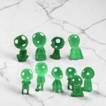 10Pcs Glow in Dark Kodama Spirits | Luminous Resin Mini Garden Decor Fairy Shelf Gift Set - Image 6