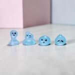 30Pcs Glow in Dark Mini Ghost Figurines | Luminous Resin Halloween Decor DIY Cake Topper Craft Set - Image 9