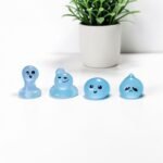 30Pcs Glow in Dark Mini Ghost Figurines | Luminous Resin Halloween Decor DIY Cake Topper Craft Set - Image 8
