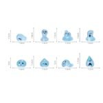 30Pcs Glow in Dark Mini Ghost Figurines | Luminous Resin Halloween Decor DIY Cake Topper Craft Set - Image 10