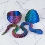 4 Rainbow Snake Eggs | Articulated Fidget Toy, Fantasy Desk Decor - Image 6