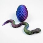 4 Rainbow Snake Eggs | Articulated Fidget Toy, Fantasy Desk Decor - Image 7