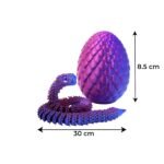 4 Rainbow Snake Eggs | Articulated Fidget Toy, Fantasy Desk Decor - Image 10