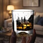 Snow Mountain Whiskey Glass | Iceberg Mountain Tumbler | Old Fashioned Rocks Glass | Luxury Barware | Whiskey Gift for Him - Image 8