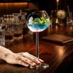 Novelty Cocktail Glass | Creative Cocktail Glass | Unique Bar Drinkware | Aesthetic Barware Glass | Party Drink Glass Gift |