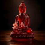 Medicine Buddha Statue Decor | Colorful Resin Buddha Figurine | Spiritual Home Decor | Meditation Altar Ornament | Peaceful Gift Idea - Image 7