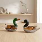Glass Mallard Duck Figurine | Hand Blown Glass Duck Sculpture Ornament | Handmade Bird Figurine | Desktop Mallard Duck | Mallard Unique Duck - Image 3