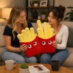 French Fries Plush toy | Smiling French Fries | Emotional Support Food Plush Pillow | Cute Fries Cushion | Happy smiling Face Stuffed Fries - Image 2