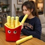 French Fries Plush toy | Smiling French Fries | Emotional Support Food Plush Pillow | Cute Fries Cushion | Happy smiling Face Stuffed Fries - Image 6