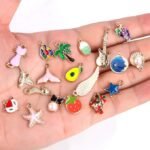 350PCS Gold Plated Enamel Charms | Assorted Pendants for DIY Jewelry Crafts - Image 2