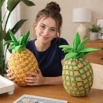 Pineapple Plush Toy | Fruit Stuffed Plush Toy | Cute Stuffed Fruit Cushion | Kitchen Play Food Plush Toy | Soft Decorative Pillow Toy Gift - Image 9