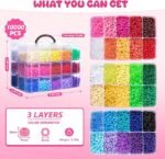 10000pcs Pony Beads Kit 30 Colors | Rainbow Kandi Beads for Bracelets, Jewelry Making, Crafts - Image 3