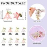 Acrylic Lily Flower Charms with Pearl Beads | 20mm Dangle Pendants for Jewelry Making - Image 2