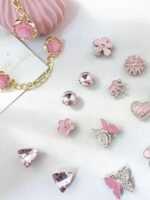 24PCS Bling Shoe Charms | Pearl Butterfly Flower Chain Accessories for Clogs Sandals - Image 5