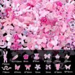 300PCS Pink Nail Art Charms Kit | Resin Gems, Rhinestones, Pearls, Sequins Manicure DIY Decoration - Image 4