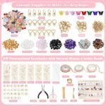 Lip Gloss Keychain Making Kit | DIY Charms, Crystal Stones, Clips, Pliers - Image 2