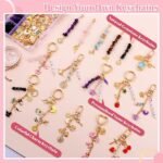 Lip Gloss Keychain Making Kit | DIY Charms, Crystal Stones, Clips, Pliers - Image 4