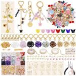 Lip Gloss Keychain Making Kit | DIY Charms, Crystal Stones, Clips, Pliers