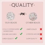 10mm White Rhinestone Disco Ball Beads | DIY Jewelry Making Supplies - Image 3