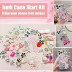 Pink Y2K Junk Case Charms Kit | Glitter Resin Bows, Butterflies, Stars, Letters - Image 3