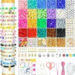 Polymer Clay Beads Bracelet Making Kit | Preppy DIY Jewelry Set for Kids Ages 6-13