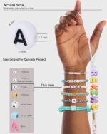 1650PCS Letter Beads Kit | Alphabet Beads with Extra Vowels, Numbers for Bracelets DIY Jewelry - Image 2