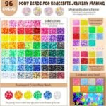 4500PCS Pony Beads Bracelet Kit | 1600 Letter Beads Friendship Kandi Jewelry Making Set - Image 2