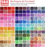 23000PCS Clay Beads Bracelet Making Kit | 144 Color Heishi Polymer Beads Friendship Jewelry Set - Image 3