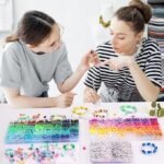 2350PCS Pony Beads Bracelet Kit | 64 Rainbow Colors, Letter Beads, DIY Jewelry Set - Image 7