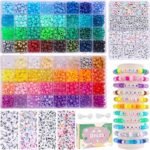 2350PCS Pony Beads Bracelet Kit | 64 Rainbow Colors, Letter Beads, DIY Jewelry Set - Image 2