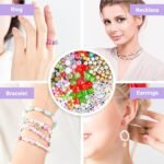 1960PCS Jewelry Making Kit | Beads Wire Findings & Instructions for Bracelet Necklace Earring DIY Set - Image 5