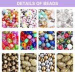1960PCS Jewelry Making Kit | Beads Wire Findings & Instructions for Bracelet Necklace Earring DIY Set - Image 3