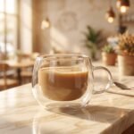Double Wall Glass Coffee Mug | Borosilicate Glass Cup | Heat Resistant latte cup | Clear Tea Mug | Modern Glassware Coffee Lover Gift - Image 2