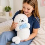 Kawaii Sleeping Seal Plush 70cm | Soft White Seal Pillow | Cozy Plush Toy for Home and Bed | Cute & Calming Seal Plushie, Stufed Seal Animal - Image 3