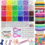 1000PCS Pony Beads Bulk Set | 24 Colors Kandi Beads for Bracelets, Hair Braids, Jewelry