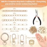 500PCS Lip Gloss Keychain Making Kit | DIY Charm Keychain Jewelry Craft Supplies Set - Image 2