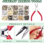1459PCS Jewelry Making Kit | Jump Rings, Clasps, Hooks, Pliers for DIY Crafts - Image 4