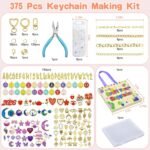 DIY Keychain Making Kit | Lip Gloss, Bag Charms, Jewelry Set with Hooks, Chains, Tools - Image 3