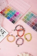 1300PCS 8MM Crackle Glass Beads Kit | 48 Colors Crystal Round Beads (Bracelet Making) - Image 5