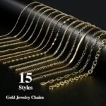 111.5FT Gold Chain Jewelry Making Kit | 15 Rolls Chains with Clasps Jump Rings Connectors - Image 2