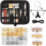 Complete Jewelry Making Kit for Adults | Tools Wires Findings Chains with Pliers & Storage Bag