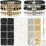 3000PCS Clay Beads Bracelet Making Kit | Gold Beads & Charms DIY Jewelry Set for Adults