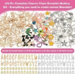 DIY Charm Bracelet Making Kit | Gold, Silver, Alphabet Charms, Chains - Image 2